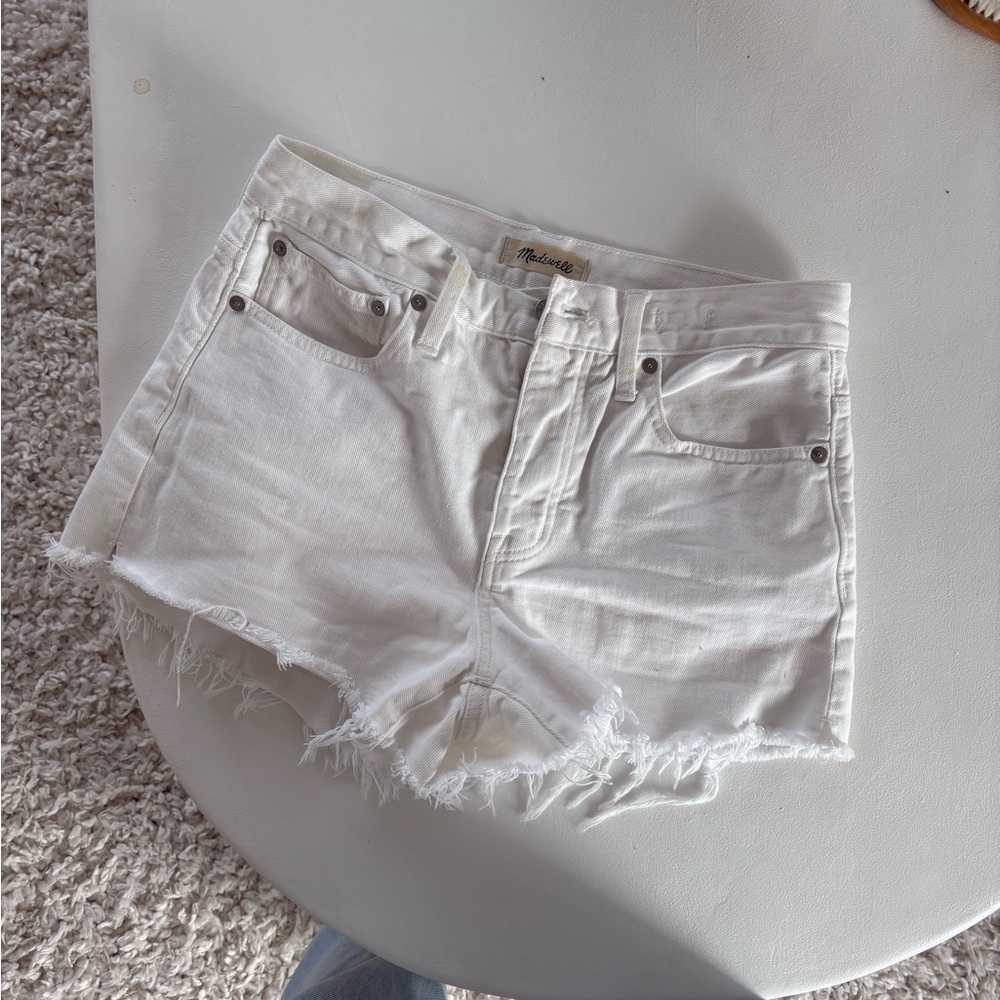 Madewell Relaxed White Denim Shorts